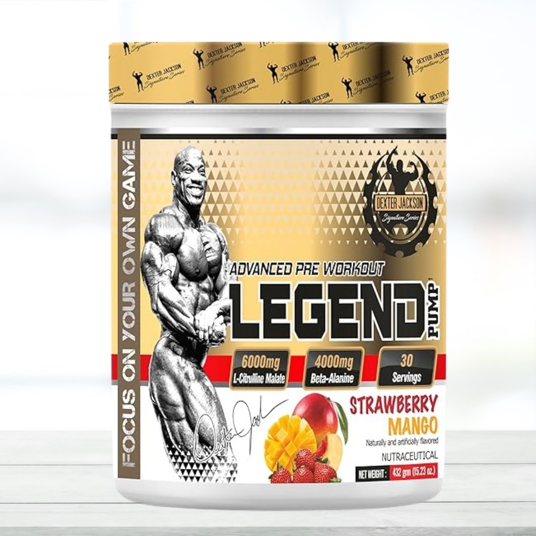 Dexter Jackson Legend Pump Advanced Pre-Workout Formula | Strawberry Mango Flavor | 432g