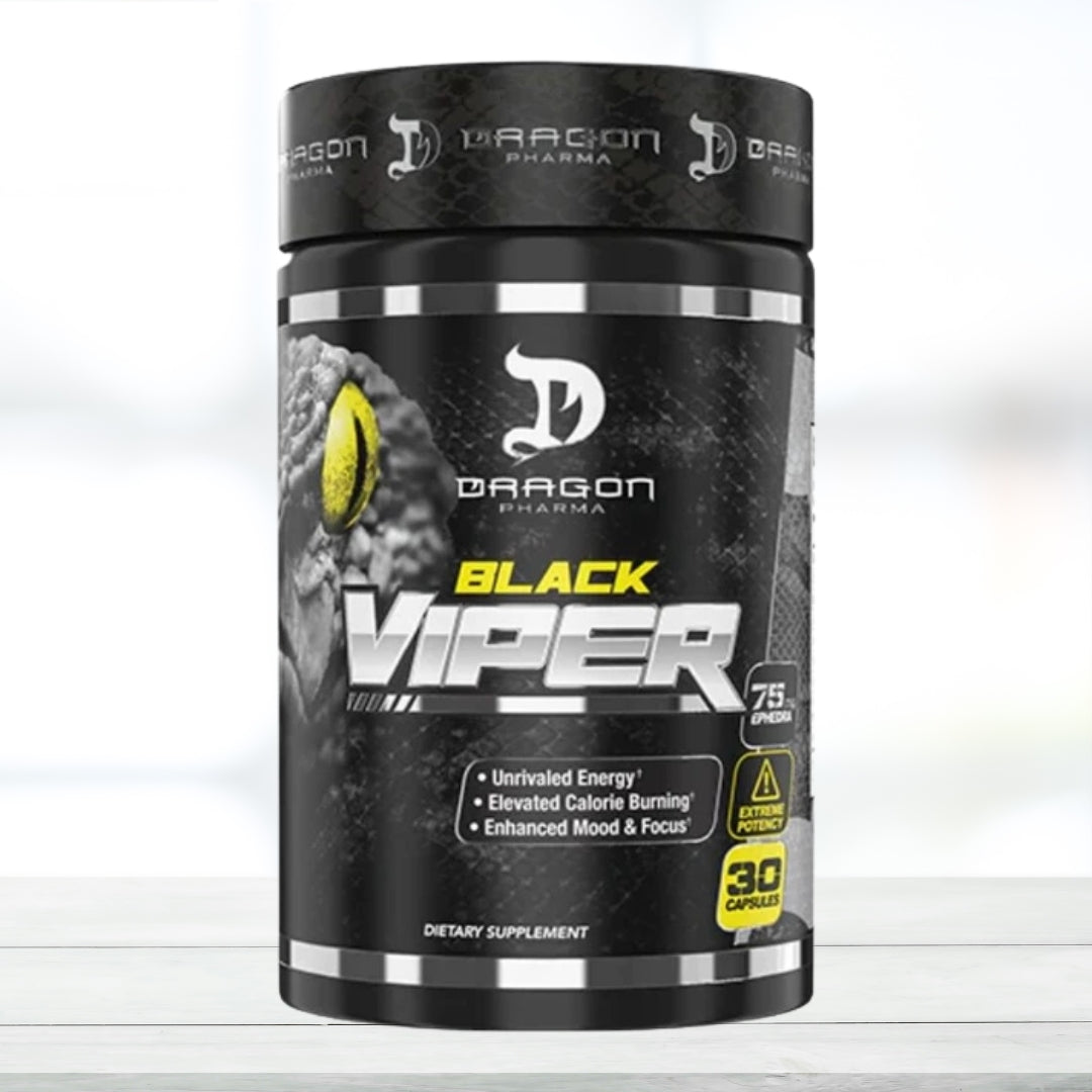 Dragon Pharma Black Viper | Advanced Thermogenic Support | 30 Capsules | Energy & Metabolism Formula
