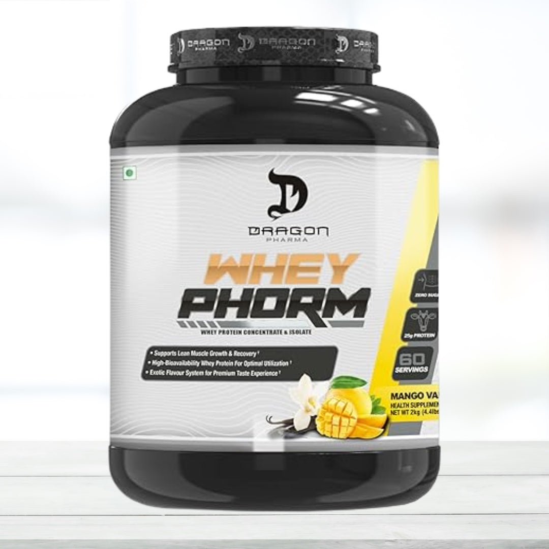 Dragon Pharma Whey phorm– Performance  Whey  Protein Blend 60 Servings Flavor-  Mango Vanilla