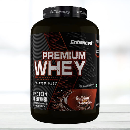 Enhanced Premium Whey Protein Powder 2kg (4.4 lb) | 60 Servings | High Protein for Muscle Growth & Recovery | Fast Absorbing Whey Supplement - The Muscle Kart.com