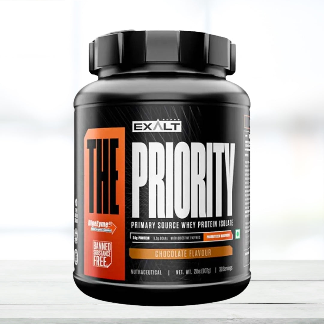 Exalt Supps The Priority Whey Protein Powder 2 lbs | High Protein Supplement for Muscle Growth & Recovery