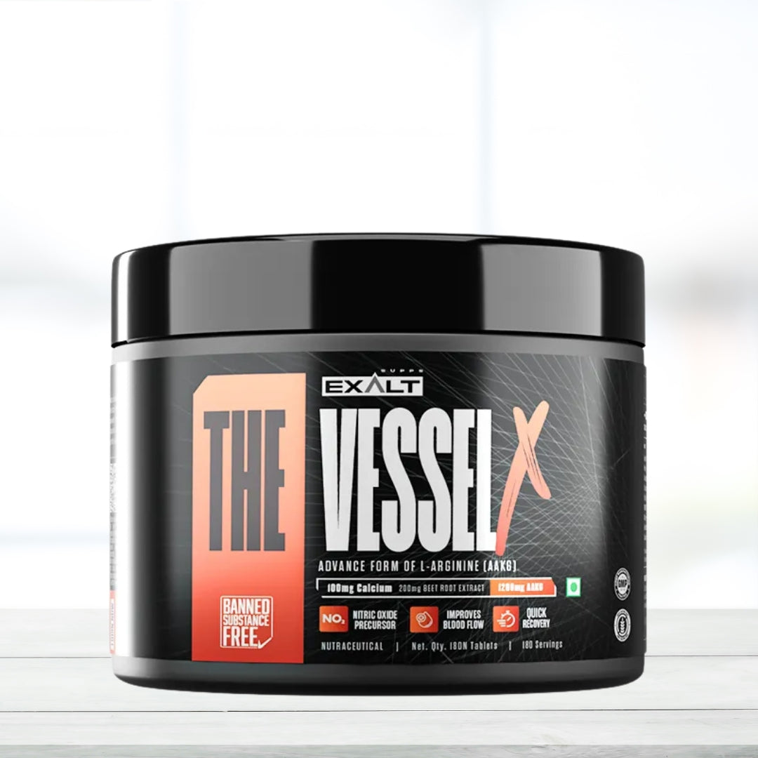 Exalt Supps The Vessel X 180 Tablets – Advanced Arginine AAKG Supplement for Muscle Pump & Endurance