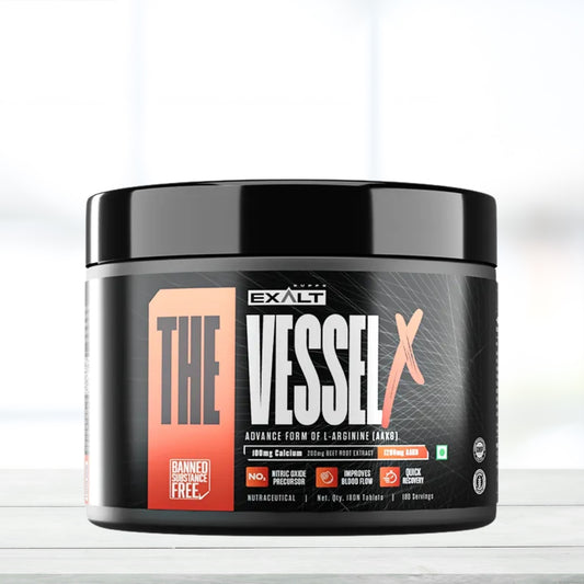 Exalt Supps The Vessel X 180 Tablets – Advanced Arginine AAKG Supplement for Muscle Pump & Endurance