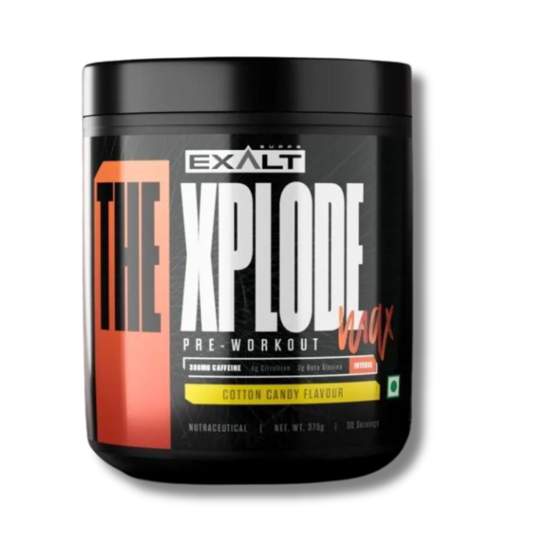 Exalt Supps The Xplode Pre Workout 375Gms Cotton Candy Flavor – The ...