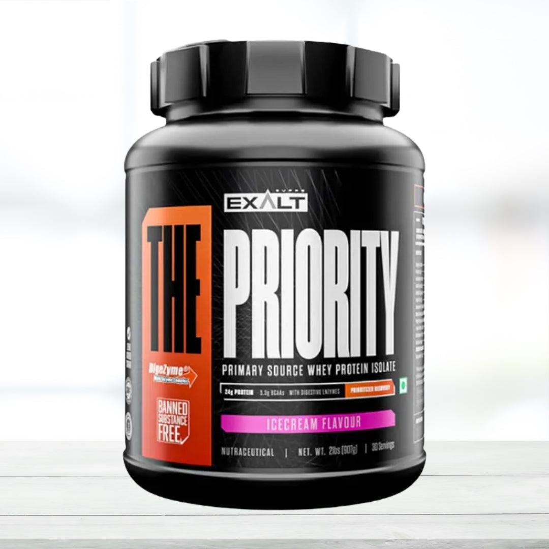 Exalt Supps The Priority Whey Protein Powder 2 lbs | High Protein Supplement for Muscle Growth & Recovery