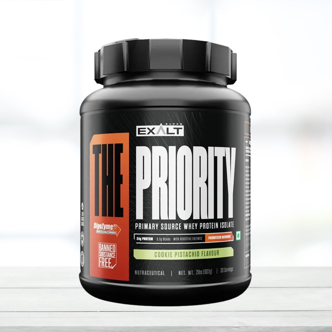 Exalt Supps The Priority Whey Protein Powder 2 lbs | High Protein Supplement for Muscle Growth & Recovery
