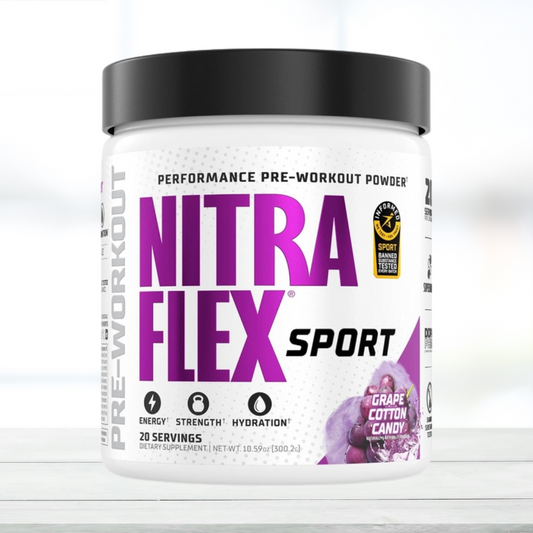 GAT Sport Nitraflex Extreme Pre-Workout Powder – 20 Servings Grape Cotton Candy Flavor
