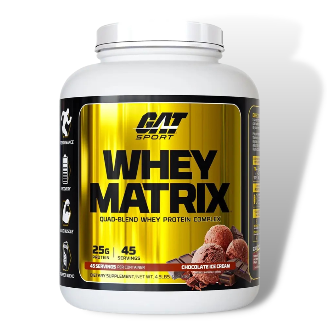 GAT Sport Whey Matrix Whey Protein 4.5lbs Chocolate Ice Cream Flavor