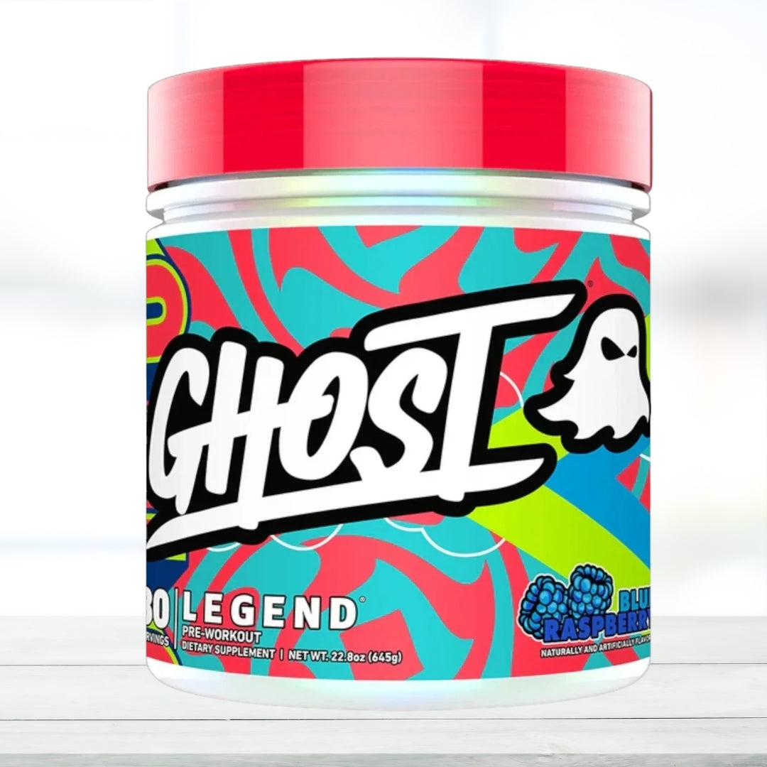 GHOST Legend V4 Pre-Workout Powder – 30 Servings | Blue Raspberry Flavor | Energy, Focus & Pump Formula | Dietary Supplement