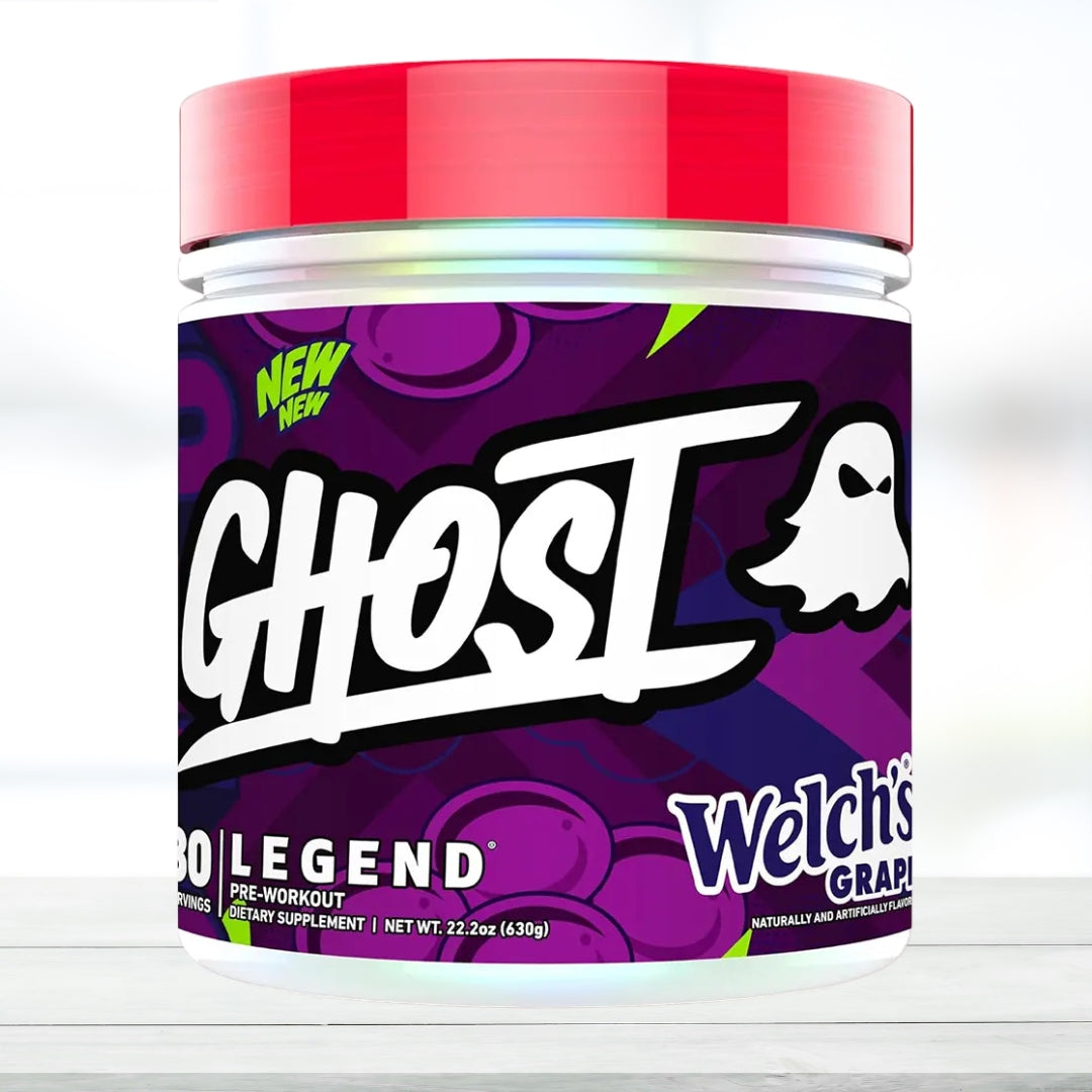 GHOST Legend V4 Pre-Workout Powder – 30 Servings | Welch's Grape Flavor | Energy, Focus & Pump Formula | Dietary Supplement - The Muscle Kart.com