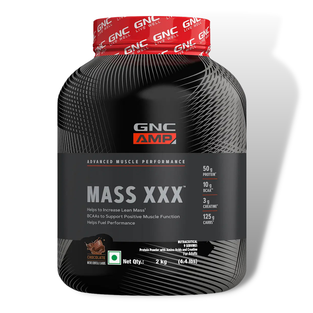 GNC Amp Mass XXX Powder Chocolate 2Kg Weight Gainers Chocolate