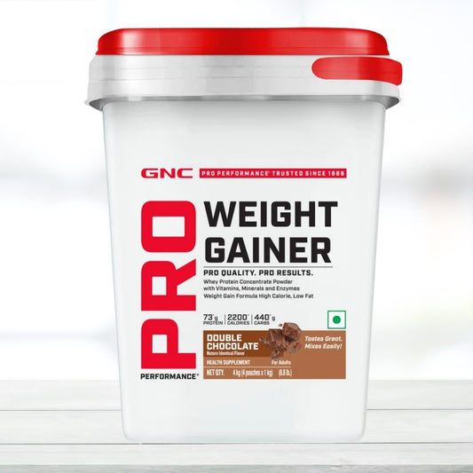GNC Pro Performance Weight Gainer | High Calorie Mass Gainer Powder | Protein & Complex Carbs | Supports Muscle Mass & Weight Gain | 4 kg - The Muscle Kart.com