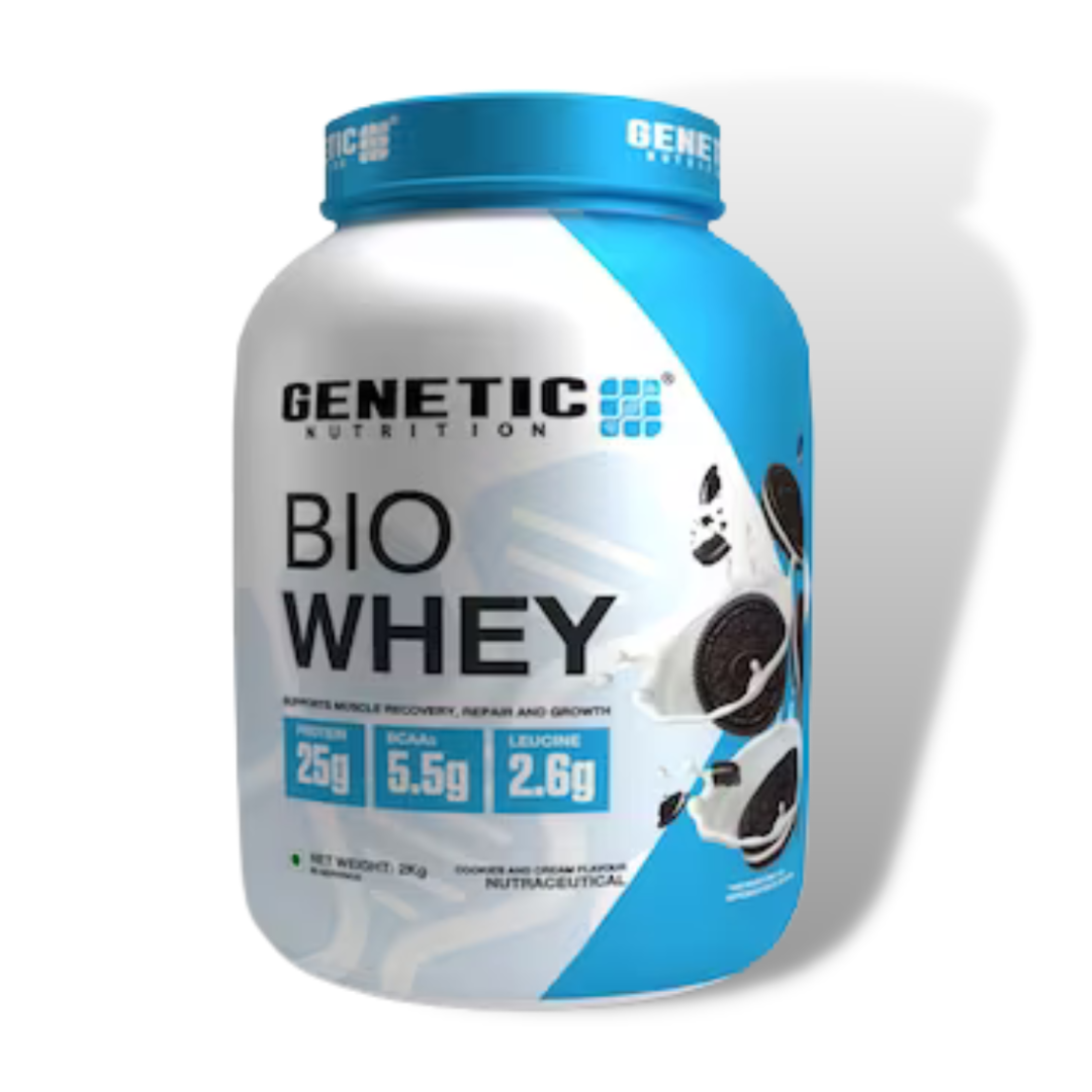 Genetic Nutrition Bio Whey 100% Whey Protein 4 lbs 60 Serving Cookies & Cream