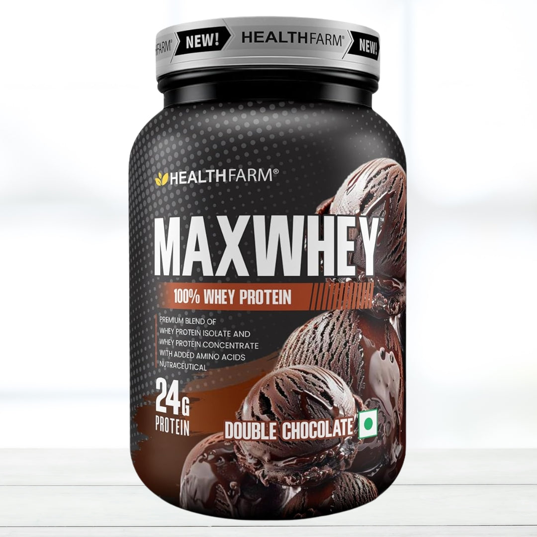 Health Farm Max Whey Protein 1kg – Chocolate Flavour | Whey Protein Supplement