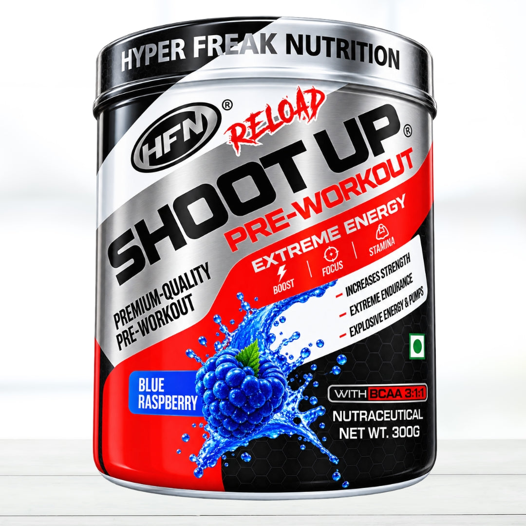 HFN Shoot Up Extreme Pre Workout 300g | Pre-Workout Supplement for Workout Energy & Focus | Tangy Orange Flavor