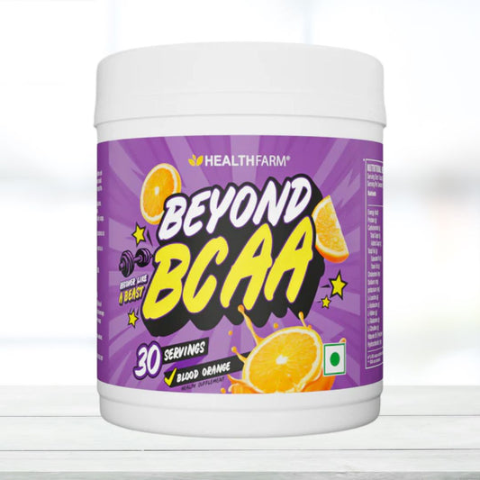 Healthfarm Beyond BCAA – 30 Servings | Blood Orange Flavor | Intra-Workout for Muscle Recovery & Performance