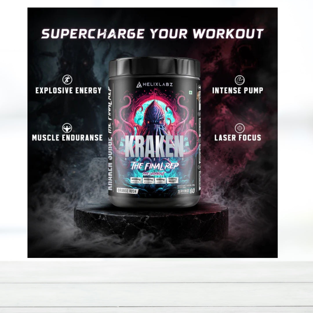 Helixlabz Kraken The Final Rep Pre Workout Powder, 60 Servings | Pre Workout Supplement for Training & Workout Performance