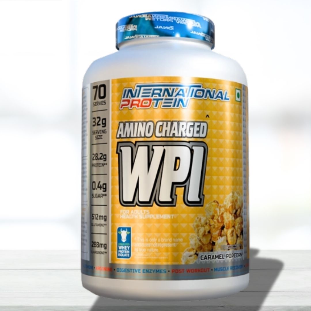 INTERNATIONAL PROTEIN Whey Protein Isolate (WPI) 2.27 kg – Pop Corn Flavor | High-Quality Imported Whey