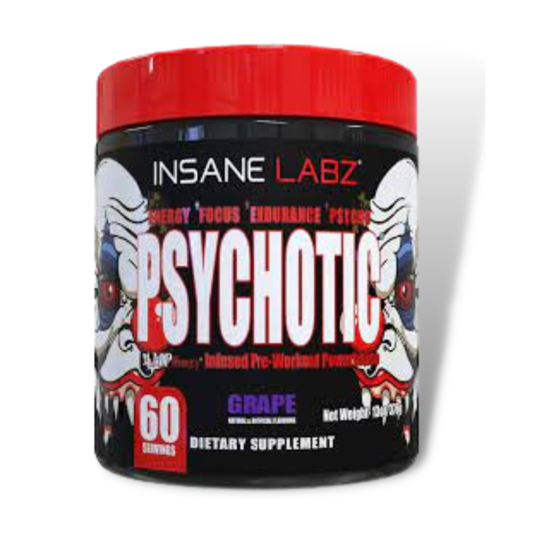 Insane Labz Psychotic Infused Pre Workout With Scratch & Verify 60 Servings