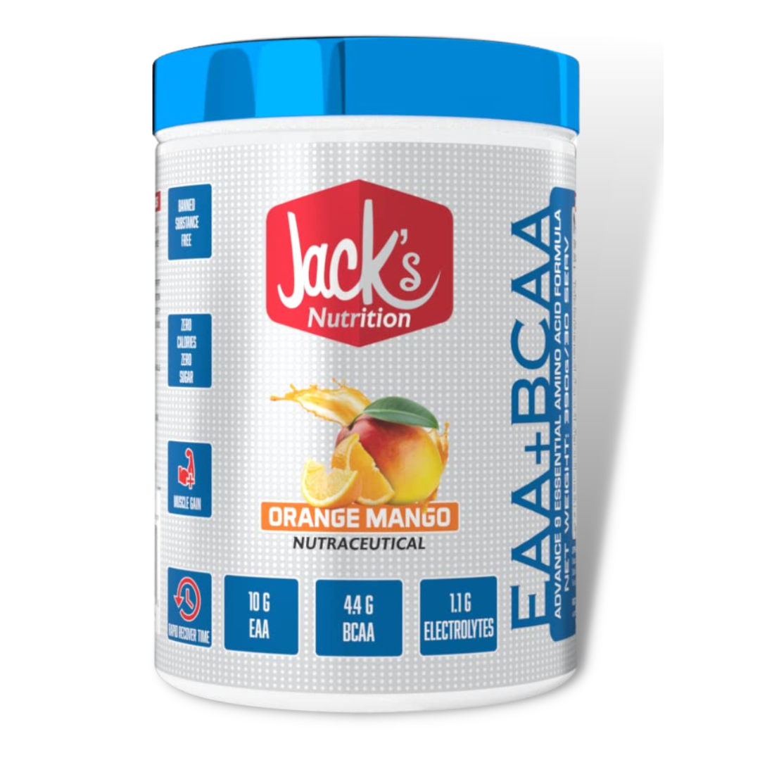 Jack's Nutrition Eaa+Bcaa 10g Eaa, 4.4g Bcaa (Orange Mango)