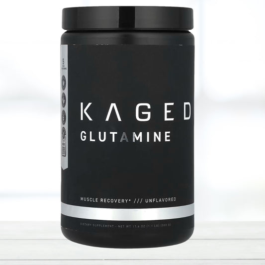 KAGED Glutamine Unflavored 500g | L-Glutamine Powder for Workout Recovery & Muscle Support - The Muscle Kart.com