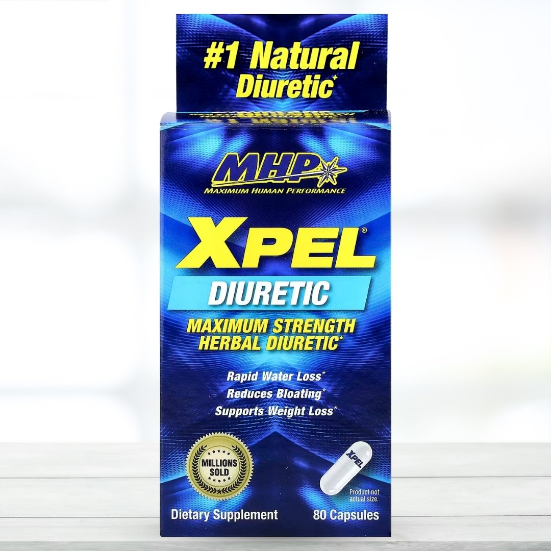 MHP XPEL Diuretic Water Balance Supplement – 80 Capsules | 20 Servings | Herbal Water Management Formula | Supports a Lean & Defined Look - The Muscle Kart.com