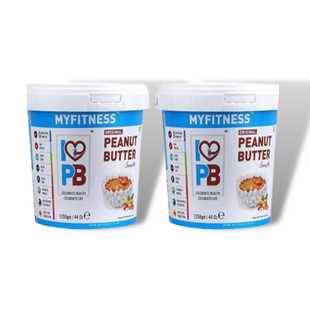 MYFITNESS Smooth Peanut Butter (1250g) 2500 g  (Pack of 2)