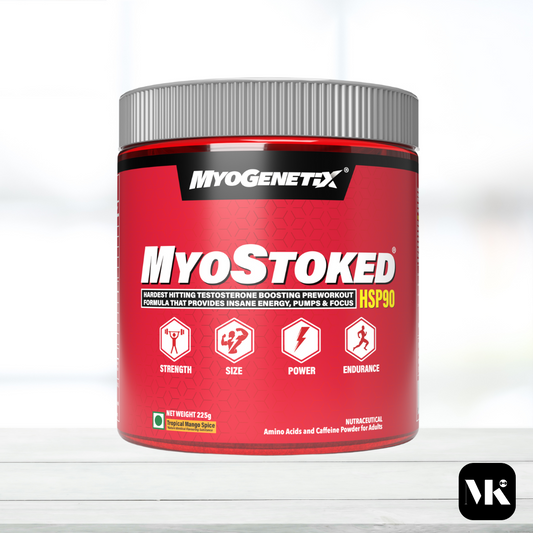 MYOGENETIX MYOSTOKED Preworkout (45 Servings) Tropical Mango Spice