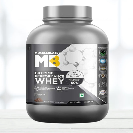 MuscleBlaze Biozyme Performance Whey 2 kg Rich Chocolate Flavor
