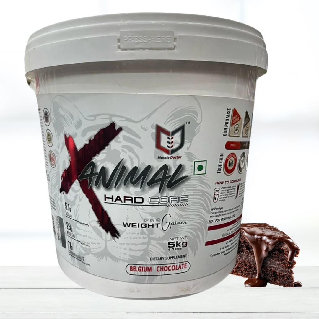 Muscle Doctor HARD CORE Weight Mass Gainer Milk Chocolate 11 lbs 61 Servings - The Muscle Kart.com