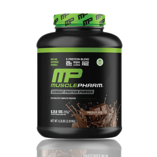 MusclePharm Combat Protein Powder - 6.2 Lbs  2.82kg Chocolate Flavor - The Muscle Kart.com