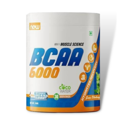 Muscle Science BCAA 6000, Muscle Recovery & Endurance BCAA Powder, Caffeine Free, 30 Serving BCAA  Mojito