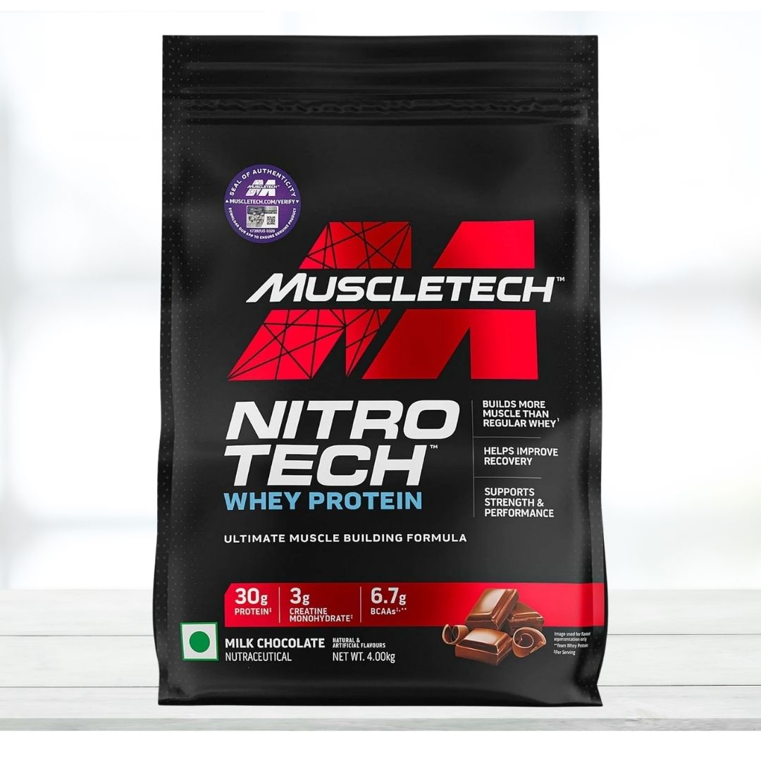 MuscleTech NitroTech Whey Protein 8.8 Lbs (4 Kg) | High Protein Whey Formula