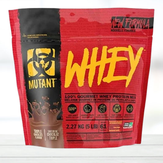 Mutant Whey Protein Powder 5 lbs (2.27 kg) Chocolate | 22g Protein | BCAAs & EAAs | Fast Muscle Recovery | Imported