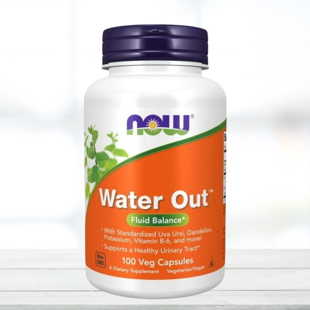 NOW Foods Water Out Capsules – Herbal Diuretic Support Supplement, Dandelion & Uva Ursi, 100 Veg Capsules