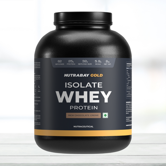 Nutrabay Gold 100% Whey Protein Isolate – 2 Kg (4.4 lb), Rich Chocolate Creme