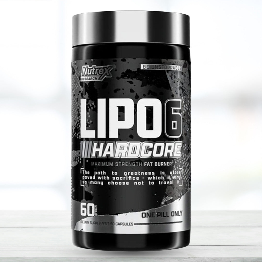 Nutrex Lipo-6 Hardcore Fat Burner 60 Capsules | Advanced Thermogenic Weight Management Supplement | Energy & Metabolism Support - The Muscle Kart.com