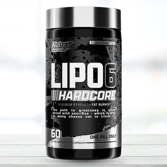 Nutrex Lipo-6 Hardcore Fat Burner 60 Capsules | Advanced Thermogenic Weight Management Supplement | Energy & Metabolism Support