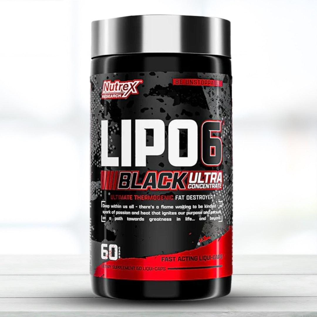 Nutrex Lipo 6 Ultra Concentrate 60 Black Caps | Thermogenic Weight Management Supplement | Fast-Absorbing Liquid Capsules - The Muscle Kart.com