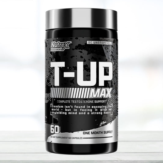 Nutrex Research T-UP Max Testosterone Support Supplement | 60 Tablets | Men’s Performance & Strength Formula