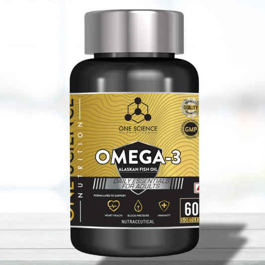 One Science Nutrition Daily Omega 3 | 60 Softgels | 1000mg Fish Oil with EPA & DHA | Heart, Brain & Joint Support