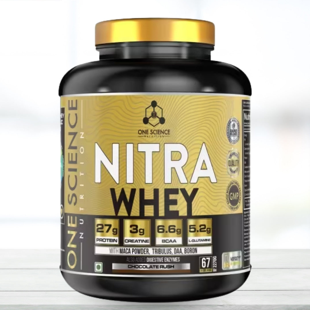 One Science Nutrition Nitra Whey Protein Powder 5lbs (67 Servings) – Chocolate Rush Flavor | High Protein, Fast Absorption