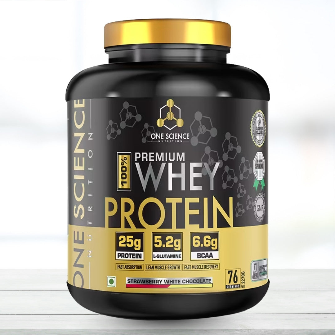 One Science Nutrition Premium Whey Protein – 5 lbs (2.27 kg), 76 Servings