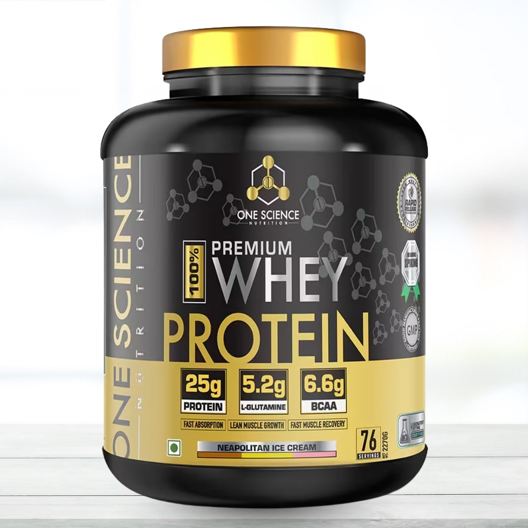 One Science Nutrition Premium Whey Protein – 5 lbs (2.27 kg), 76 Servings