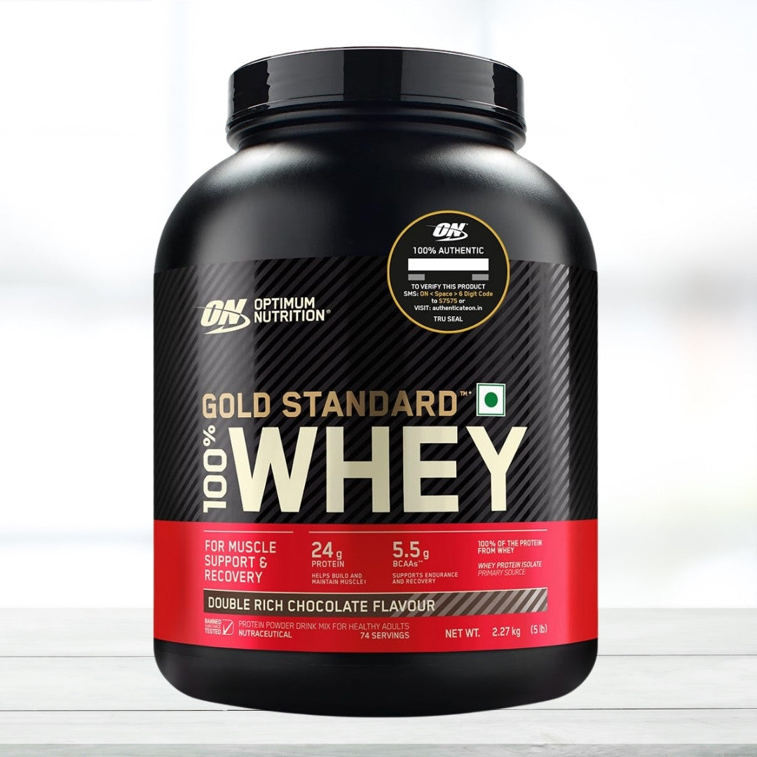 Optimum Nutrition Gold Standard 100% Whey Protein, 5 lbs From Glanbia - The Muscle Kart.com