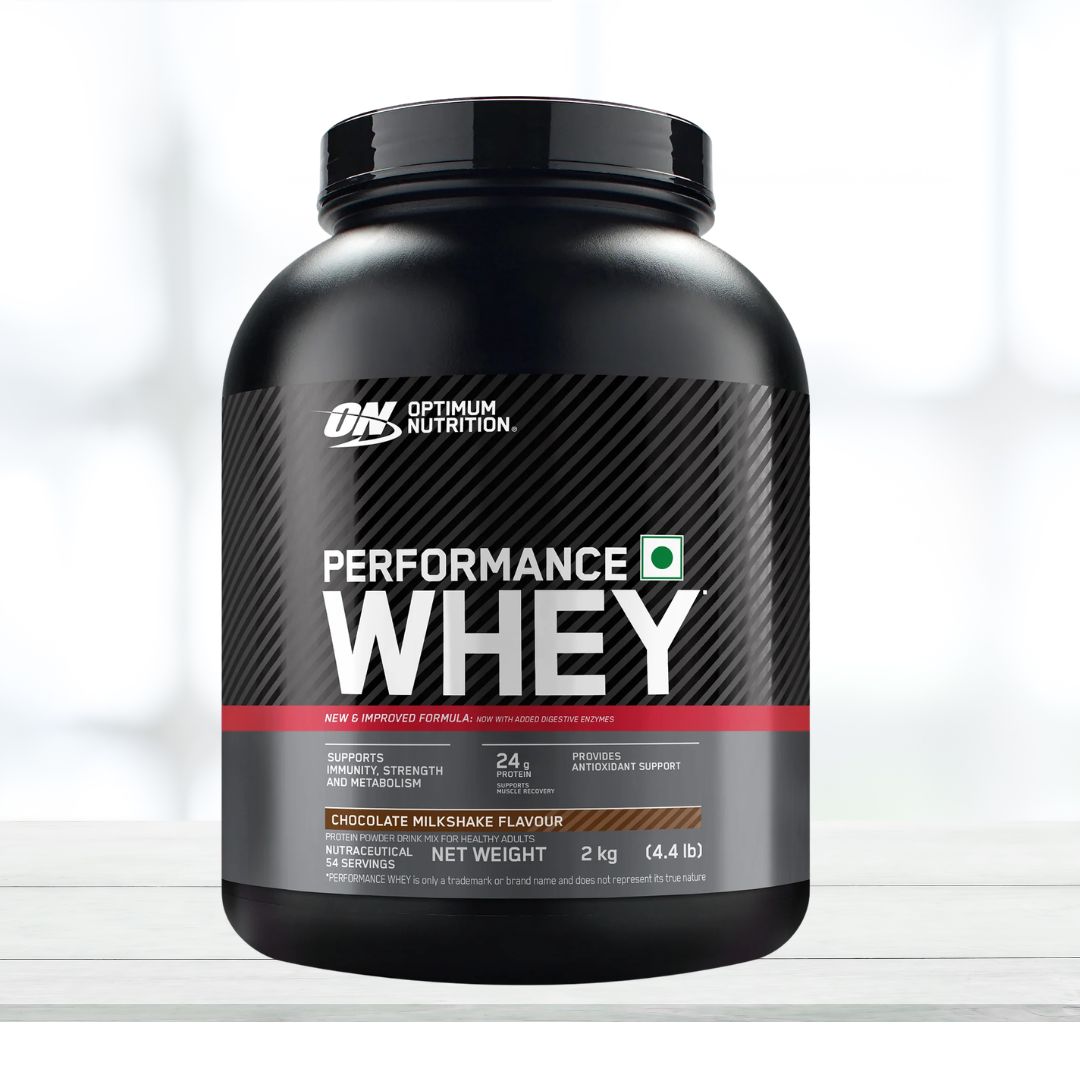 Optimum Nutrition Performance Whey Protein Powder Blend with Isolate 2kg – Double Rich Chocolate - The Muscle Kart.com