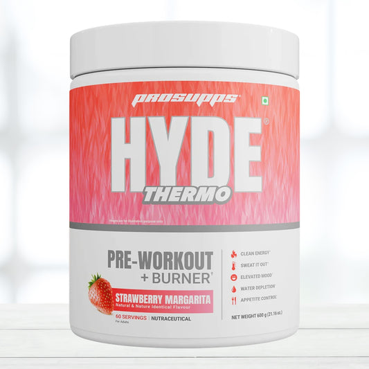 PROSUPPS HYDE Thermo Pre Workout Strawberry | 60 Servings | Thermogenic Energy Formula | Enhanced Focus & Endurance | Dietary Supplement