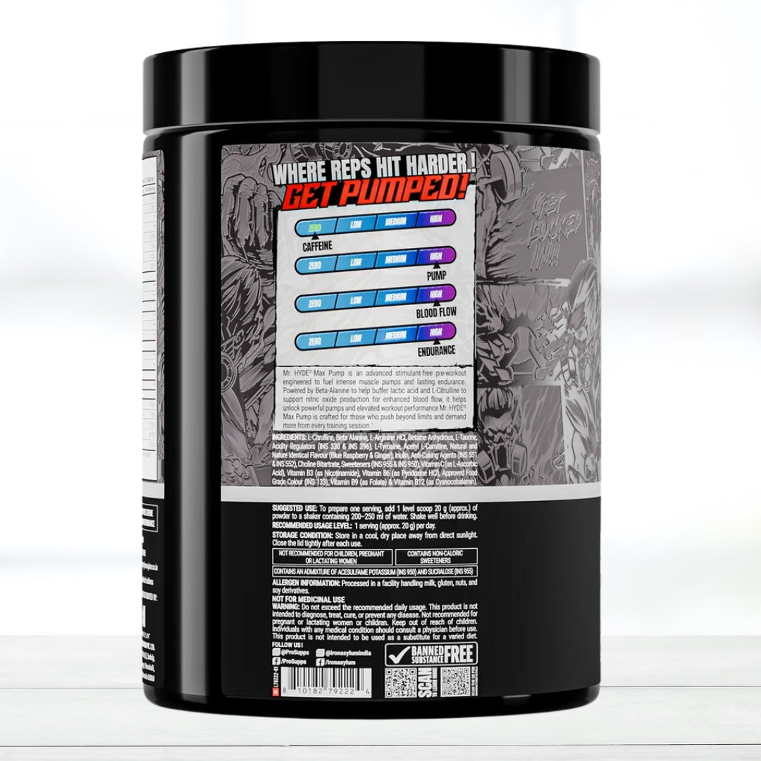 ProSupps Hyde Max Pump Pre Workout 500g | Pump & Performance Formula