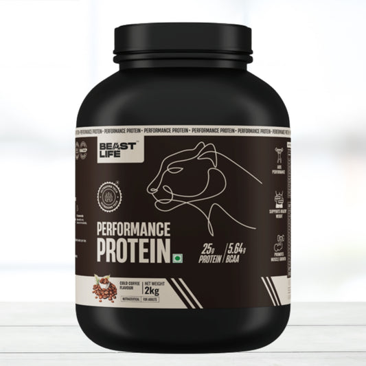 Beast life Performance Fermented Yeast Protein with Ultrasorb Tech | Coffee Flavour | 2 kg | High Protein for Muscle Recovery & Lean Muscle Support