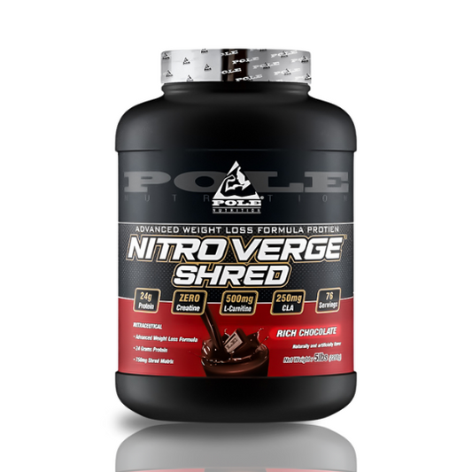 Pole Nutrition NITRO VERGE PROTEIN  Whey Protein 5lbs 76 Servings RICH CHOCOLATE Flavor